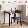 Dining Table Set for 2, Kitchen Table with 2 Upholstered Chairs, Wood Square Dining Table and Chairs Set for Small Space, Apartment, Dinner - 2 of 4