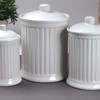 Omniware Simsbury 4-Piece Canister Set, Stoneware Kitchen Storage with Silicone-Sealed Lids, Lead-Free Glaze, Rustic Farmhouse Containers - 2 of 2