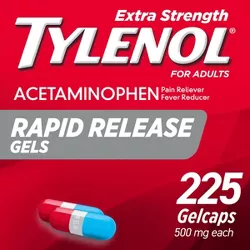 Tylenol Extra Strength Rapid Release Pain Reliever & Fever Reducer Gelcaps - Acetaminophen - 225ct