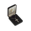Beveled Cross with Dark-Tone Cross Center Overlay Silver-Plated 20-Inch Pendant Necklace - 3 of 3