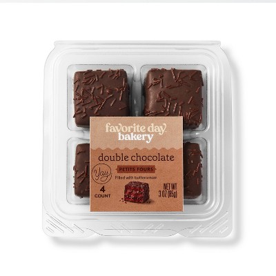 Double Chocolate Petit Fours - 3oz/4ct - Favorite Day™