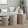 NicBex Modern Round Coffee Table Set of 3 with Wood Frame for Living Room and Office - 3 of 4