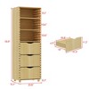 Famapy Adjustable Solid Wooden Display Cabinet Storage Cabinet - Multi - Shelf Organizer with Drawers for Home Office & Living Spaces Corner Cabinet - 2 of 4