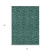 Teal Blue Green And Charcoal Floral Washable Indoor Outdoor Area Rug - 3 of 4