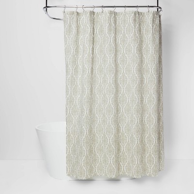 Wave Lines Shower Curtain Green - Threshold™