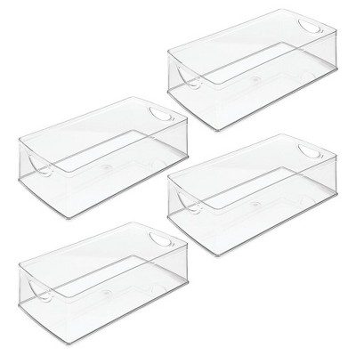 iDESIGN Plastic Kitchen Cabinet Storage Bins - Set of 4 - Clear - Made in USA — фото 8