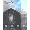 Heavy-Duty Outdoor Portable Storage Shed with 2 Roll-Up Doors & Vents, Waterproof UV-Resistant PE Tarp, Ideal Shelter for Motorcycles and Garden Tools - 3 of 4