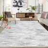 Indoor Decor Modern Abstract Striped Area Rugs for Living Room Bedroom Soft Machine Washable Low Pile Non Slip Foldable Floor Carpet - 2 of 4