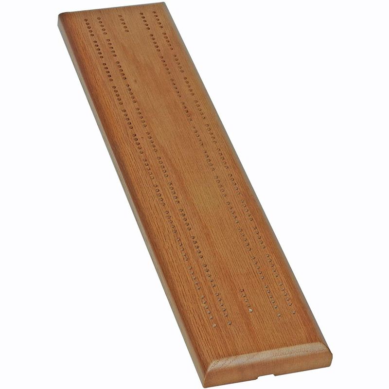 WE Games Competition Cribbage Game - Solid Wood Sprint 2 Track Board with Metal Pegs, 1 of 5