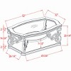 Spassway 52"W x 32"D x 20"H Vintage Tempered Glass Coffee Table Cocktail Table Tea Table with Metal Legs for Living Room - 3 of 3