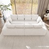 WJSHome 134 Inch Modular Cloud Couch, Boneless Sectional Couches for Living Room, Deep Seat Corduroy Fabric No Assembly Required Sleeper Sofa - 2 of 4