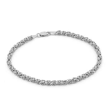 Tiara Sterling Silver Byzantine Bracelet