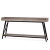 Lirago,Industrial 2-Tier Console Table-Gray Wood & Black Metal, Behind Sofa, Bar/Storage Solution - 3 of 4