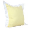 20" X 20" White And Golden Yellow 100% Cotton Geometric Zippered Pillow - 4 of 4