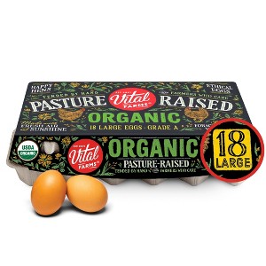 Vital Farms Pasture Raised Organic Large Eggs - 18ct - 1 of 4