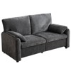 JUJABU 60" Minimalist High-Resilience Loveseat Sofa with Upholstered and Removable Washable Cover - 2 of 4