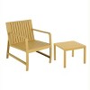 2 Piece Patio Table and Chair Sets, Indoor Outdoor Conversation Furniture Set,Small Space Patio Table Set for Balcony or Courtyard-The Pop Home - 2 of 4