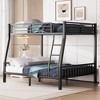TiramisuBest Black Full XL Over Queen Metal Bunk Bed with Ladder and Slats Support - Ideal for Adults and Teens, Sturdy and Easy to Assemble - 3 of 4
