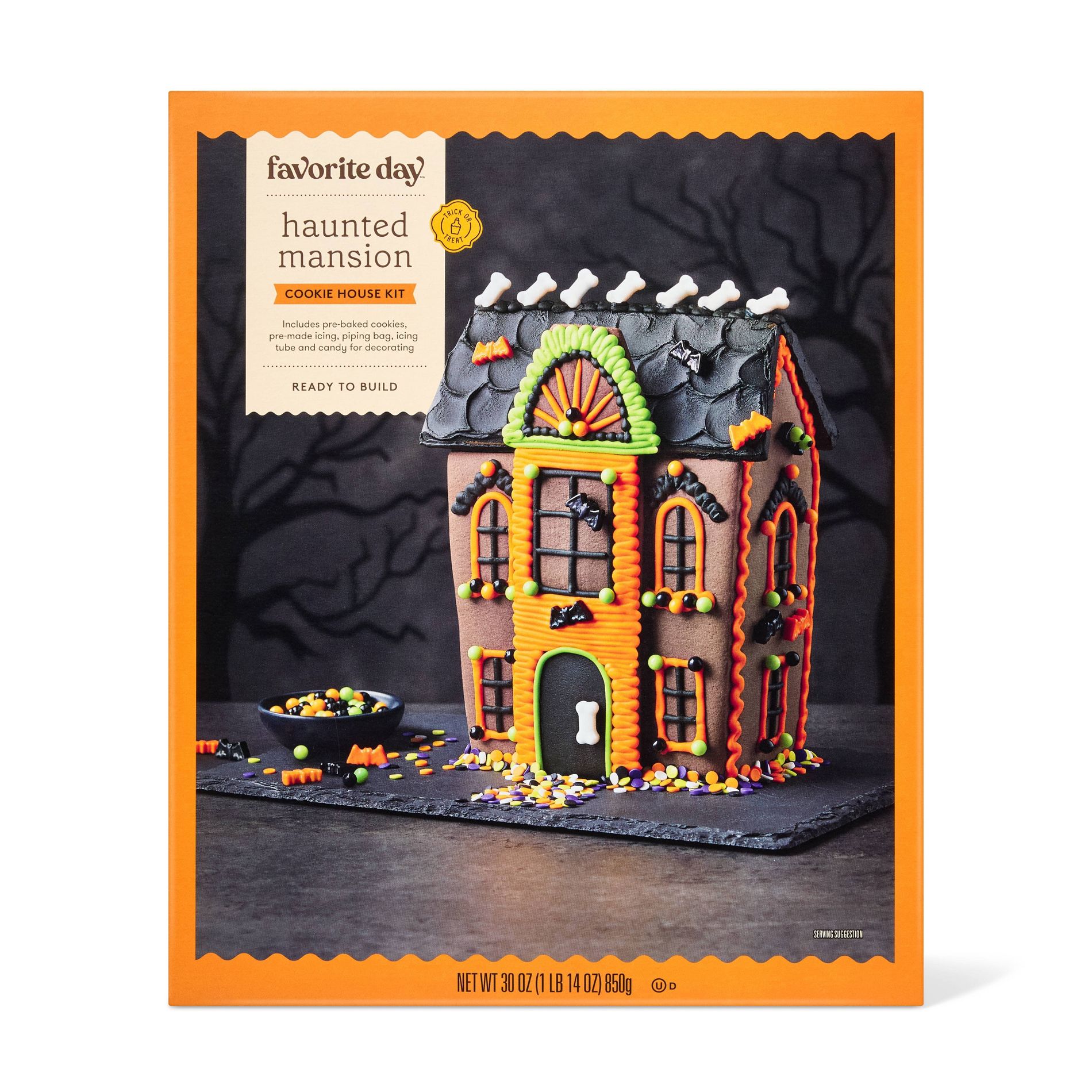 Halloween Haunted Mansion Cookie House Kit - 30oz - Favorite Day™