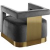 Meridian Furniture,Armani Grey Velvet Accent Chair - 2 of 4