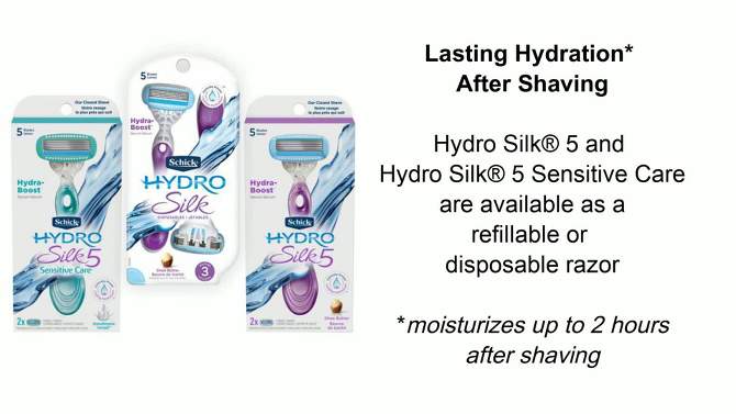 Schick Hydro Silk Sensitive Women&#39;s Disposable Razors &#8211; 6 ct, 2 of 11, play video