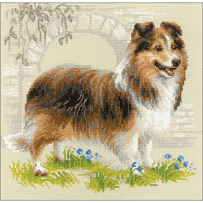 RIOLIS Counted Cross Stitch Kit 9.75"X9.75"-Sheltie Dog (14 Count)