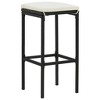 vidaXL Bar Stools with Cushions 3 pcs Black Poly Rattan - 2 of 4