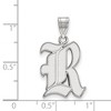 Black Bow Jewelry 10k White Gold Rice Owls NCAA Large Pendant - 2 of 3