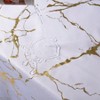 White and Gold Marble Shower Curtain, Glitter, Waterproof, Washable, 72x72 Inches - 3 of 4