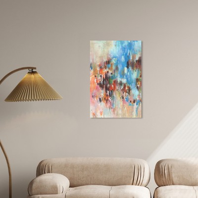 Large Blue and Orange Abstract Canvas Wall Art
