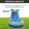 Pogo Bounce House Crossover Kids Inflatable Water Slide, Purple Marble with Blower, 15 ft - 2 of 4