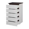 Syemin Shoe Racks 5 Drawer Dresser, Modern Closet Dressers Chest of Drawers, White Storage Dresser Chest Cabinet, White, 23.62"*15.74"*39.37" - 3 of 4