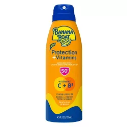 Banana Boat Protect Plus Vitamins Sunscreen Spray - SPF 50 - 4.5 fl oz