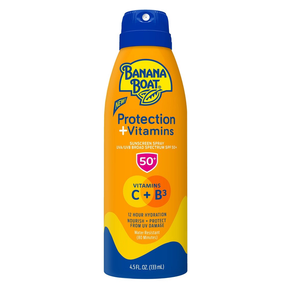 Banana Boat Protect Plus Vitamins Sunscreen Spray - SPF 50 - 4.5 fl oz