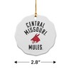 University of Central Missouri Mules Porcelain Scalloped Holiday Christmas Tree Ornament - 3 of 4