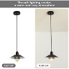 Vynxaria Farmhouse Vintage Pendant Light Black Fixture Pendant Lights with Spring Frame Adjustable Metal Hanging Lamp - 3 of 4