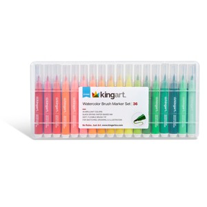 KINGART Brush Tip Markers 36 Colors - 1 of 4
