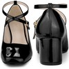 Perphy Women's Square Toe Crisscross Strap Block Heel Mary Jane Pumps - 4 of 4
