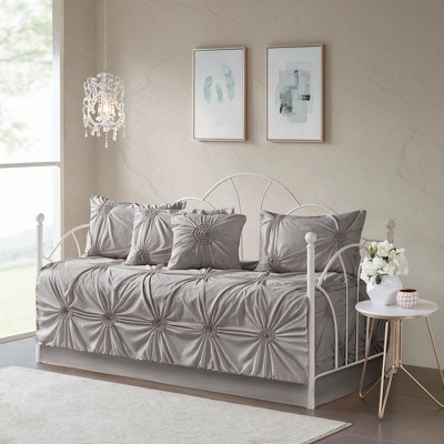 6pc Lucita Daybed Cover Set Dark Gray