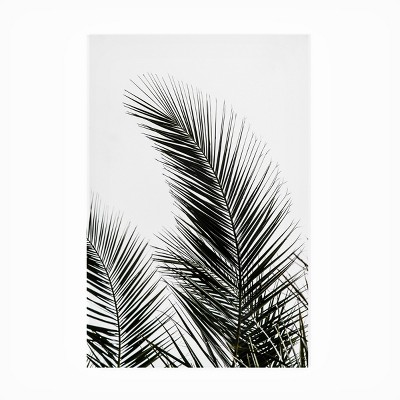 24" x 16" Light Botanical Palm Leaves Canvas Art
