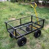 SKRAN Solid Wheels Large-Capacity mesh Steel Garden Trolley with Detachable Side Without Inflatable Tires,The Load can Reach 1100 pounds - 4 of 4