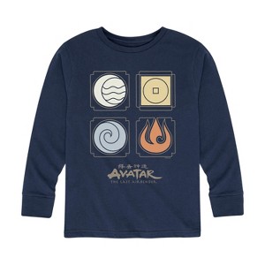 Boys' - Avatar: The Last Airbender - Nations Symbols Long Sleeve Graphic T-Shirt - 1 of 4