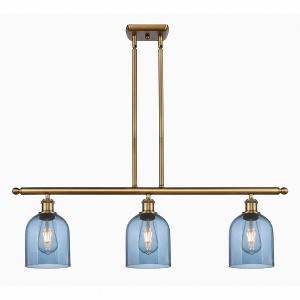 Bella - 3 Light Stem Hung Island In Industrial Style-10 Inches Tall and 36 Inches Wide - 1 of 1