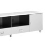 70.75" MDF Contemporary TV Console with 2 Drawers, 2 Cabinets and Chrome Hardware for TVs up to 64 Inches for Living Room - 3 of 4
