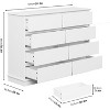 8 Drawer Dressers for Bedroom, Chest of Drawers with Deep Drawers, Large Double Dresser for Closet with Wide Top, Horizontal Wooden Dresser - 2 of 4