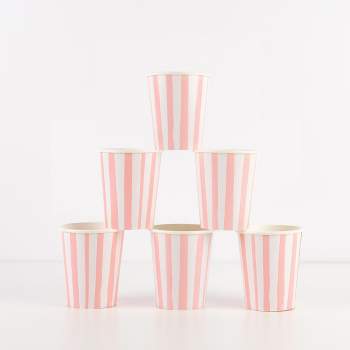 Meri Meri Pink Stripe Cups (Pack of 8)