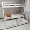 ORRD Twin Over Twin Metal Bunk Bed, Heavy-Duty Frame with Safety Guardrail, Noise-Free Design, White - 2 of 4