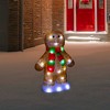 Northlight 14" LED Lighted Acrylic Gingerbread Man with Scarf Outdoor Christmas Decoration - 2 of 4