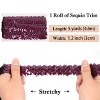 Alilang Elastic Sequin Trim, 1.2 Inch 3 Row Flat Glitter Paillette Sequin Ribbon, Metallic Stretch Sequin Strip Sewing DIY Craft, 5 Yards - 2 of 4