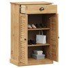 vidaXL VIGO Shoe Cabinet Shoe Storage Organizer with Doors Solid Wood Pine - 3 of 4